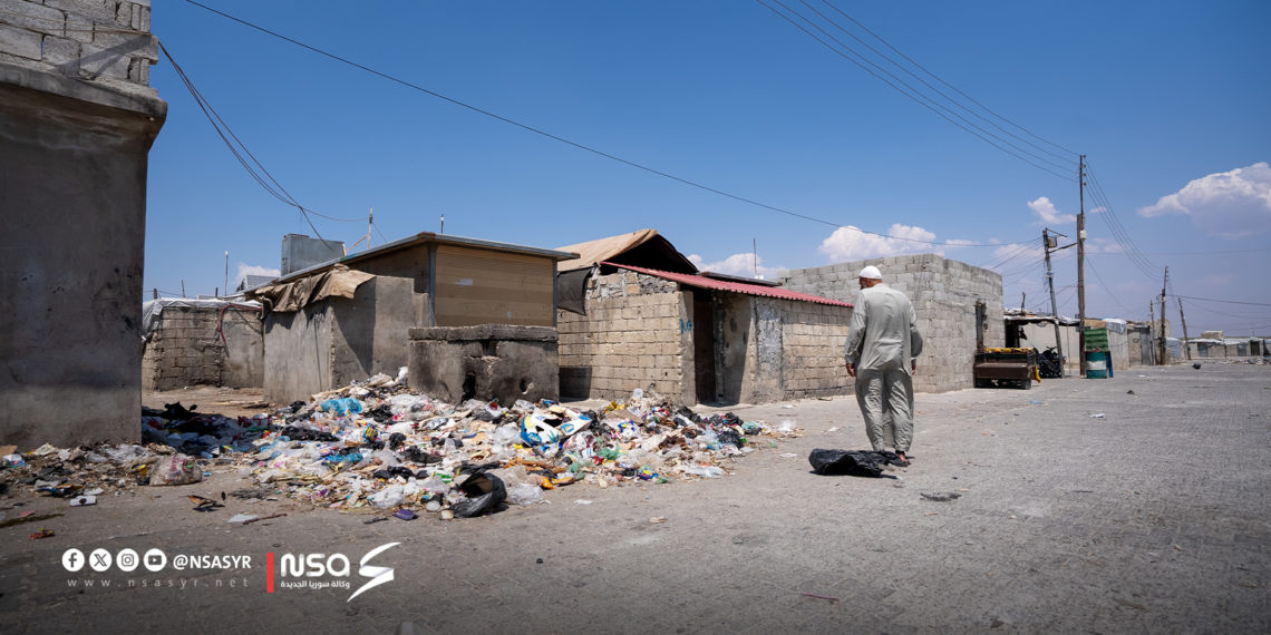 “عبر سوريا الجديدة”.. سكان مخيم سجو بريف حلب يوجهون مناشدة عاجلة لحل أزمة القمامة والصرف الصحي