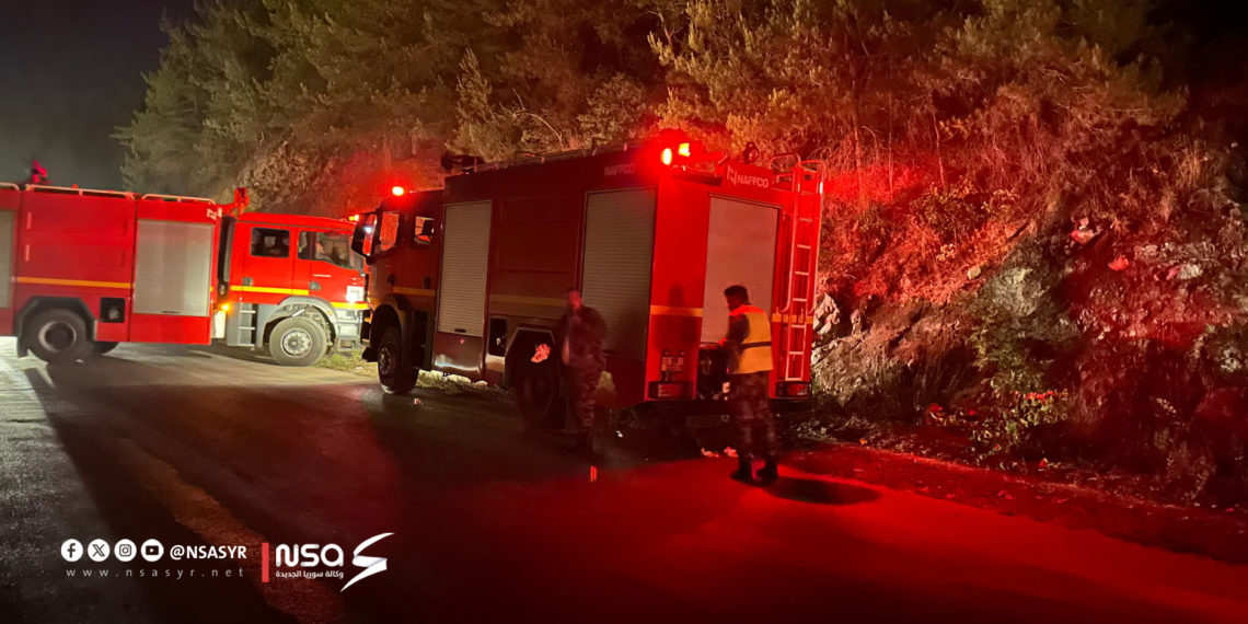لليوم الثامن.. فرق الإطفاء تواجه ليلة عصيبة في “قسطل معاف” وجبل التركمان