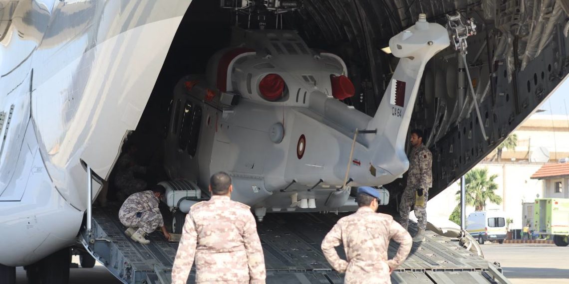 دعمًا لجهود إخماد حرائق اللاذقية.. مساعدات قطرية تصل مطار حلب