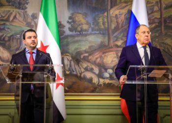 مؤتمر صحفي يجمع وزير الخارجية السوري أسعد الشيباني ووزير الخارجية الروسي سيرغي لافروف