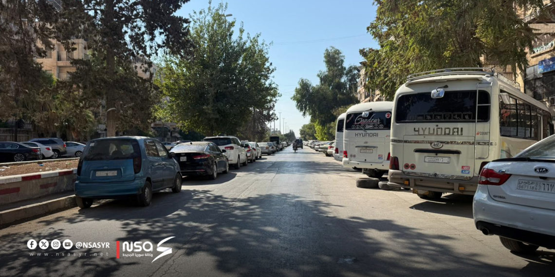 أزمة مرورية في شارع تشرين بحلب